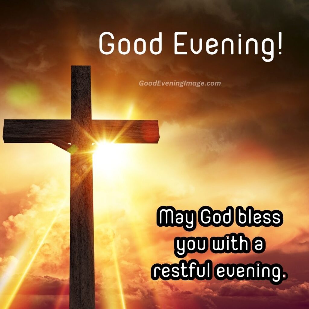 Good evening blessings Jesus image