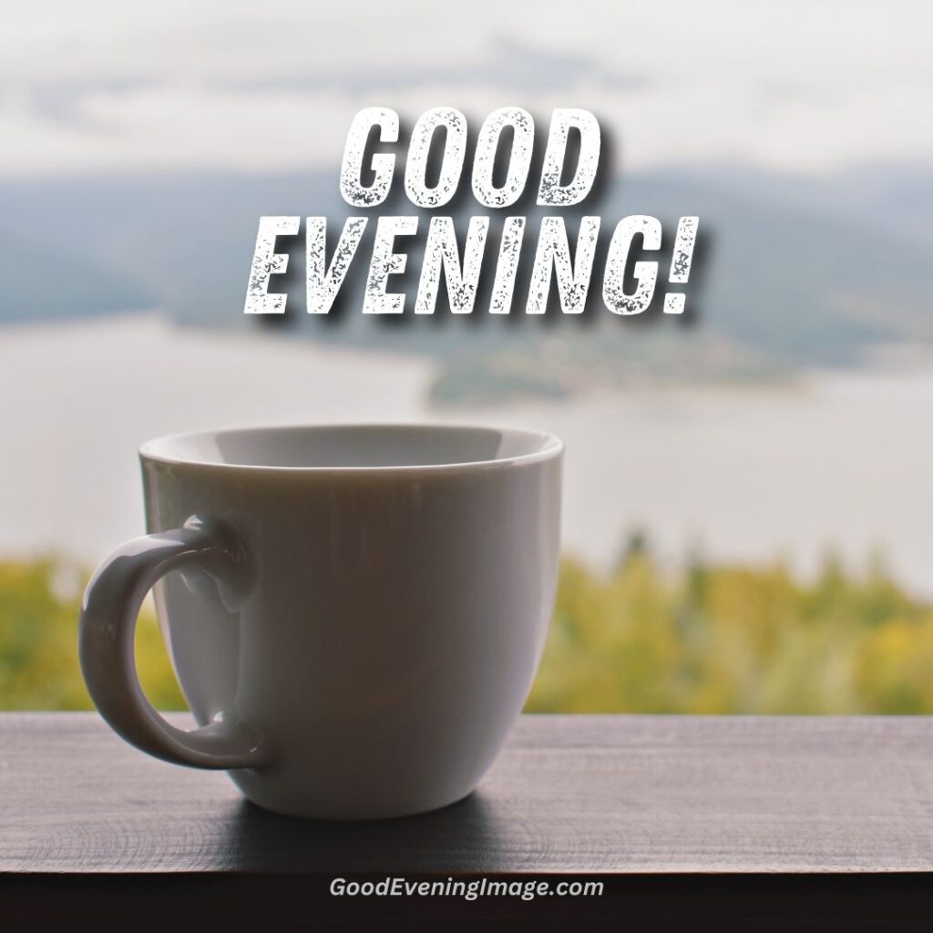 good evening tea cup image
