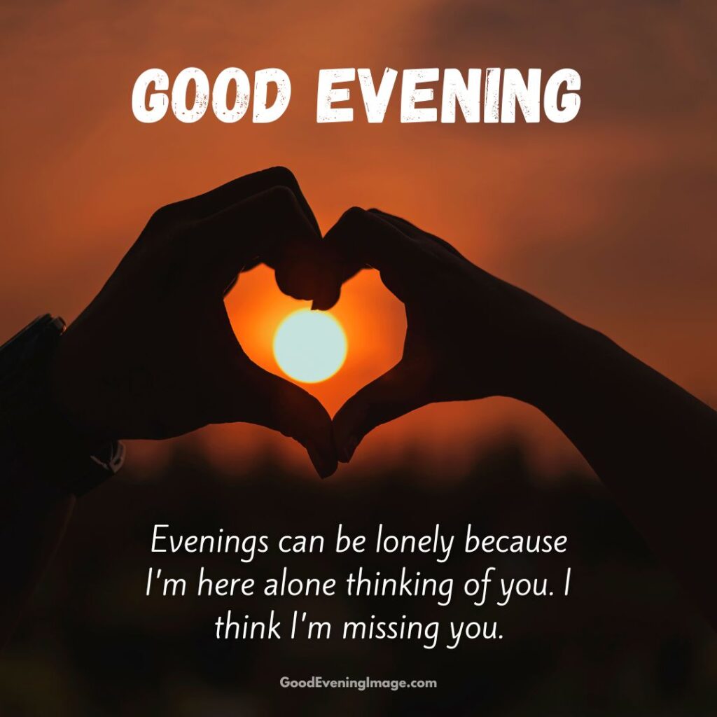 good evening love wishes image